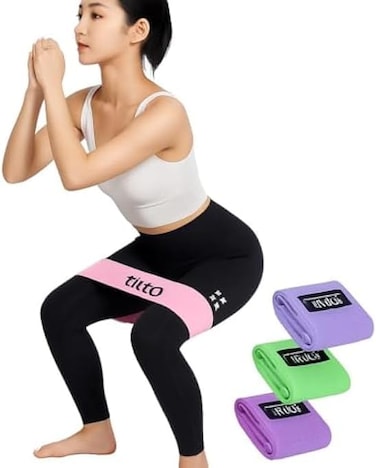 Fitto Resistance Bands for Hips and Legs - Assorted Colors for Strength Training and Flexibility