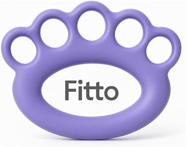 Fitto Purple Finger Flexibility Exerciser with 4 Finger Holes for Improved Grip Strength and Dexterity