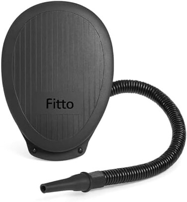 Fitto Portable Air Pump - Compact Black Inflator for Tires, Sports Equipment, and More