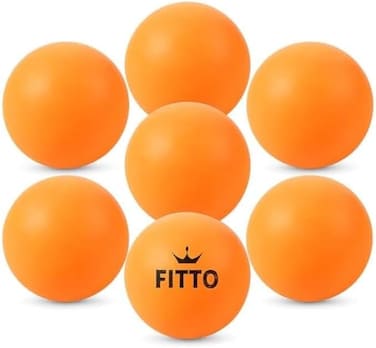 Fitto Table Tennis Ball 6-Pack - High-Quality Orange Balls for Indoor and Outdoor Play