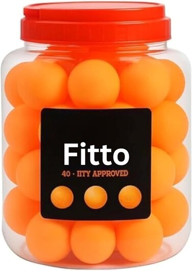 Fitto 30pcs Orange Table Tennis Balls - High-Quality Durable Ping Pong Balls for Recreational and Professional Play