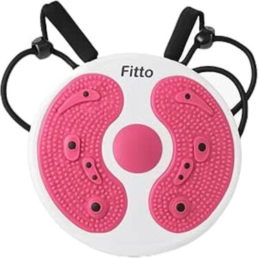 Fitto Pink Waist Trainer for Weight Loss with Twister Exercise Equipment