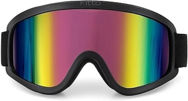 Fitto Large Black Goggles for Cycling, Motorbike, and Dirt Bike - UV Protection Sunglasses