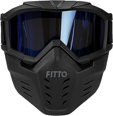 Fitto Face &amp; Eyewear Windproof Dirt Shield - Black Cycling &amp; Motorbike Protection