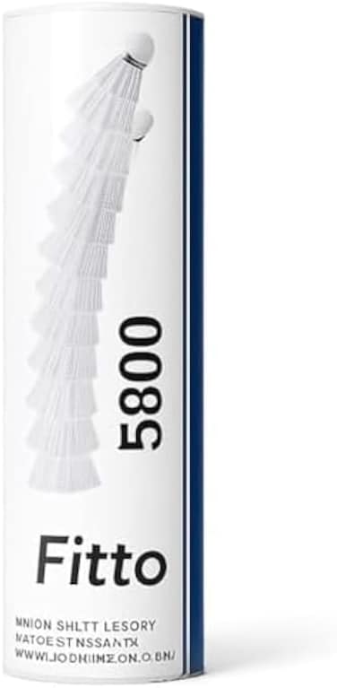 Fitto Nylon Shuttle Cock - White - Pack of 12 - Durable Badminton Birdies