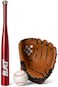 Fitto Aluminium Baseball Set - Red Bat, Gloves, and Ball