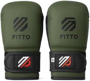 Fitto Green Martial Arts Sparring &amp; Training Gloves for Enhanced Performance