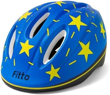 Fitto Blue Cycling Helmet for Adults - Lightweight, Adjustable, and Safe