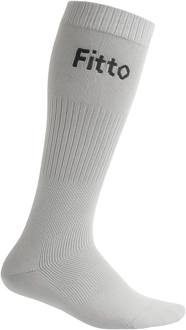 Fitto Anti-Slip Football Socks for Kids - Grey