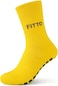 Fitto Anti-Slip Yellow Football Socks for Kids - Comfortable &amp; Durable Sports Socks