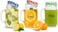Fitto Mason Jar Glass Mug Set of 3 with Handle, 500ml, 450ml, 10x7.5x12.5cm