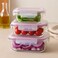 Fitto 3Pcs Microwave Glass Storage Set with Lid (400ml, 640ml, 1040ml)
