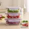 Fitto 3Pcs Microwave Glass Storage Set with Lid (400ml, 640ml, 1040ml)