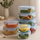 Fitto 7Pcs Glass Storage Food Container Set - Rectangular, Round, Square Sizes