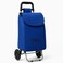 Fitto Blue Shopping Trolley with Wheels, 16mm Carbon Steel, 33L Capacity, 53*31*20CM
