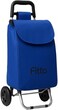 Fitto Blue Shopping Trolley with Wheels, 16mm Carbon Steel, 33L Capacity, 53*31*20CM