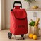 Fitto Red Shopping Trolley with Wheels, 33L Carbon Steel, 53*31*20CM