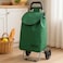 Fitto Green Shopping Trolley with Wheels, 33L Carbon Steel, 53*31*20CM