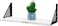 Fitto Floating Wall Shelf With Bracket 60X20X1.5cm, White