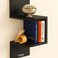 Fitto Wall Shelf Corner 2 Tier Black 19.8X19.8X42.6cm for Home Storage