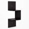 Fitto Wall Shelf Corner 2 Tier Black 19.8X19.8X42.6cm for Home Storage