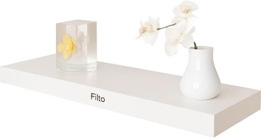 Fitto Wall Shelf 80x19.5cm, White Floating Shelf for Home Decor