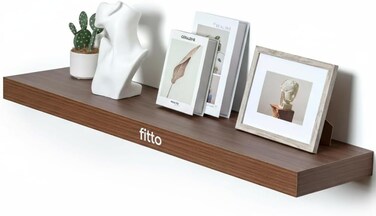 Fitto Wall Shelf 120x19.5cm, White Floating Shelf for Home Decor