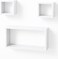 Fitto Flt Wall Shelves Cuboid 3Pcs Set, White for Home and Office Storage