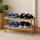 Fitto Wooden Shoe Rack 2 Tier, Natural Wood Color, 63x26x29.5cm