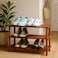 Fitto Wooden Shoe Rack 3 Tier, Coffee Brown, 63x26x48.5cm