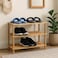 Fitto Wooden Shoe Rack 3 Tier, Natural Wood Color, 63x26x48.5cm