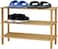 Fitto Wooden Shoe Rack 3 Tier, Natural Wood Color, 63x26x48.5cm