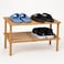 Fitto Wooden Shoe Rack 2 Layer, Natural Wood Color, 74x26x29.5cm