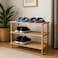 Fitto Wooden Shoe Rack 3 Layer, Natural Wood Color, 74x26x48.5cm