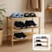 Fitto Wooden Shoe Rack 3 Layer, Natural Wood Color, 74x26x48.5cm