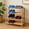 Fitto Wooden Shoe Rack 4 Layer, Natural Wood Color, 74x26x67cm