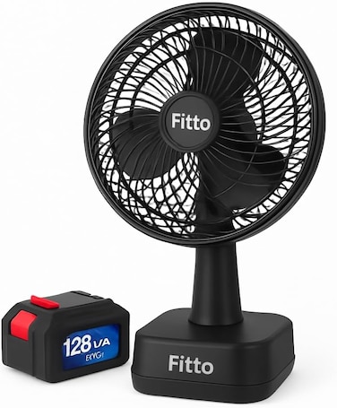 Fitto 8 Inch Wireless Fan with 15000mAh Battery for Portable Cooling