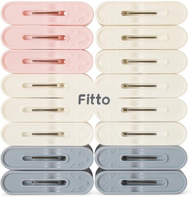 Fitto Plastic Cloth Pins, 20 Pieces - Multicolour for Laundry and Crafts