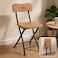 Fitto Foldable Chair with Wooden Finish for Easy Storage and Comfort