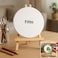 Fitto 15x15cm Round Canvas with 21x15cm Wooden Easel Stand for Art Display