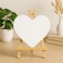 Fitto Heart Shaped Canvas 15x15cm with Wooden Easel Stand 21x15cm