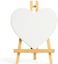 Fitto Heart Shaped Canvas 15x15cm with Wooden Easel Stand 21x15cm