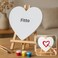 Fitto Heart Shaped Canvas 20x20cm with Wooden Stand 29x20cm
