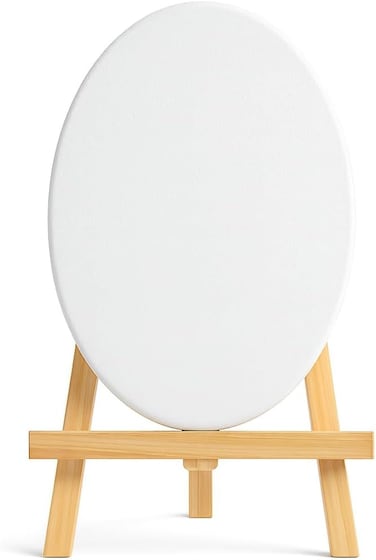 Fitto Oval Canvas 20x15cm with Wooden Stand 21x15cm