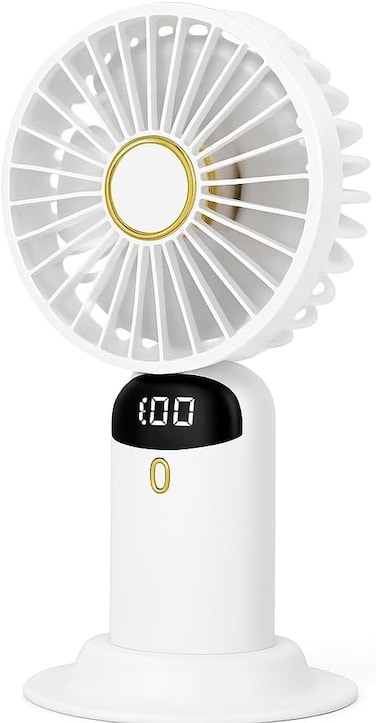 Fitto 5-Speed USB Rechargeable Desktop Fan - Portable, Quiet, Adjustable Airflow