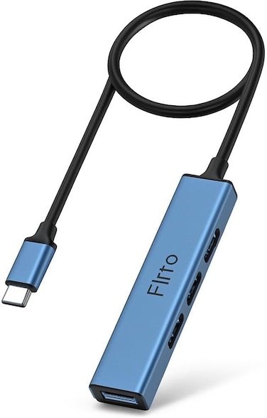 Fitto 4-Port USB-C &amp; USB 3.0 Hub for Fast Data Transfer