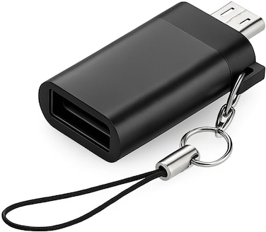 Fitto Micro USB to USB OTG Adapter for Mobile Devices, Black