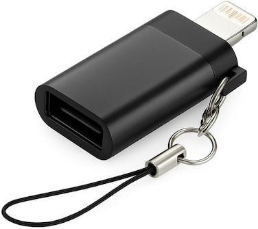 Fitto Lightning to USB OTG Adapter for Mobile - Black