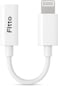 Fitto Lightning to 3.5mm Adapter for iPhone - Audio Aux Jack Dongle, White