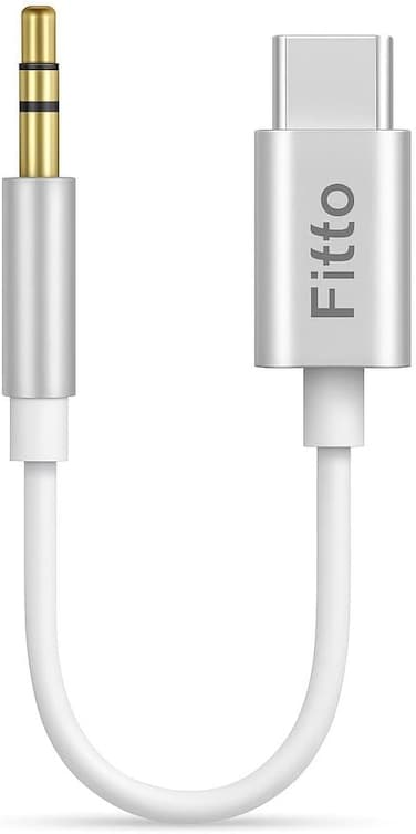 Fitto Type C to 3.5mm AUX Audio Adapter Cable, White